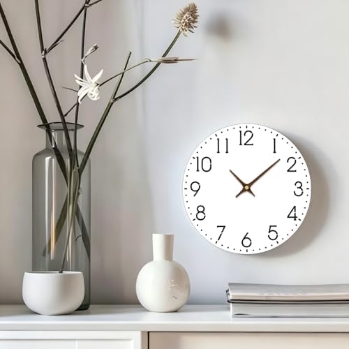 8 Inch Wall Clock Battery Operated, Silent Analog Clocks - Image 2