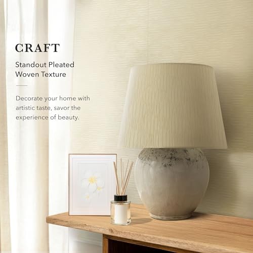 GoDear Design Cream Textured Wallpaper Cabinet Covers, Frangipani - Image 2
