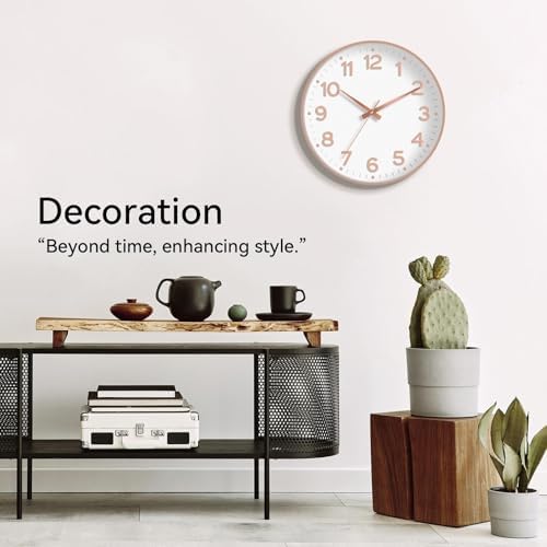 Roymnie 12 Inch Wall Clock Battery Operated Silent Non Ticking Analog - Image 6