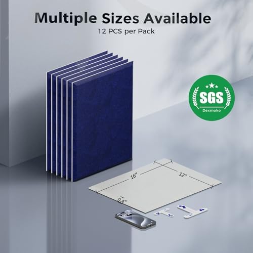 12 Pack Self-Adhesive Acoustic Panels, 2nd Generation Sound Absorbing Panel - Image 7