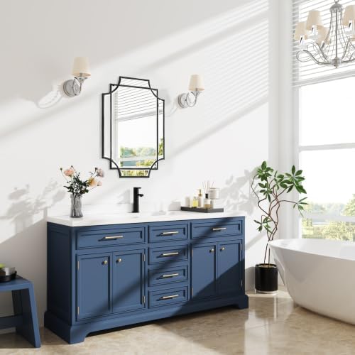 20x28 Inch Bathroom Mirrors for Over Sink, Framed Mirrors for Wall Black - Image 5