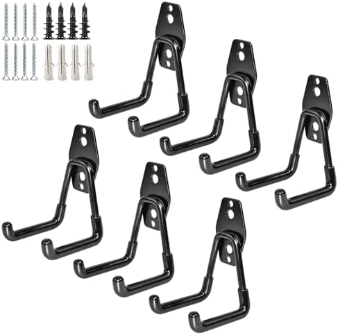 GeeWatom Garage Storage Utility Hooks，Garage Garden Tool Organizer，Steel Wall by GeeWatom