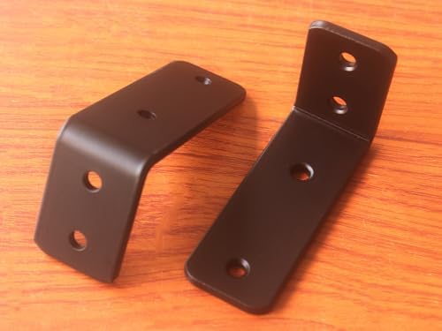 2 Pack - L 4" x H 2" x W1.5, 5mm Thick Black L Shelf Bracket, Iron Shelf - Image 4