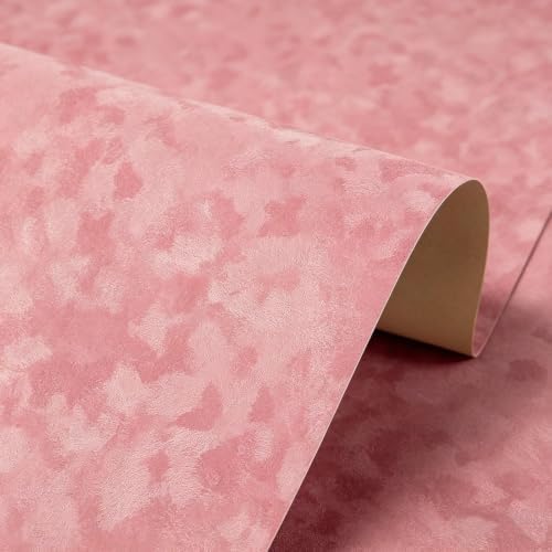 Stickyart Pink Velvet Wallpaper Peel and Stick Fabric Textured Pink Contact by Stickyart