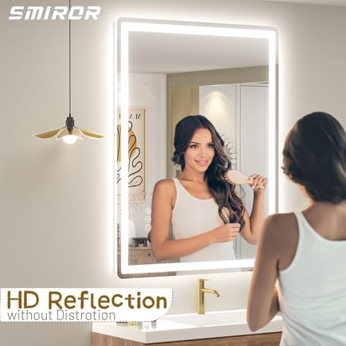SMIROR 24x32 LED Lighted Bathroom Vanity Mirror - Image 3