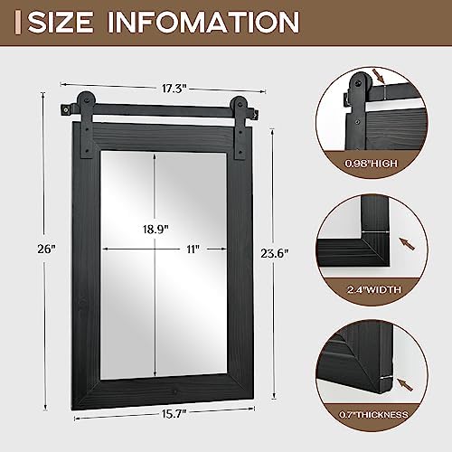COGOOD Farmhouse Barn Door Mirror - Image 5