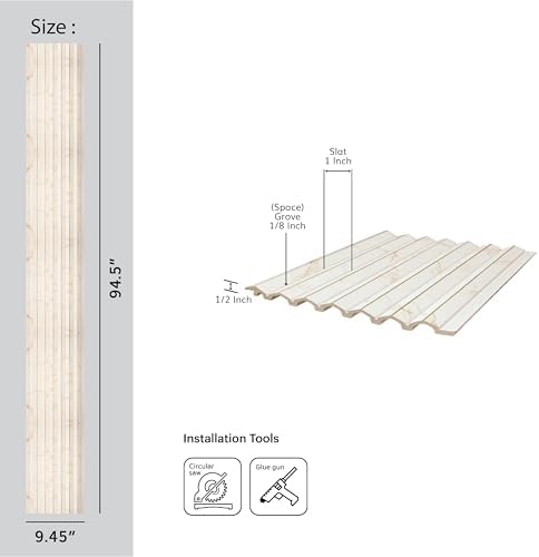 From Plain To Beautiful In Hours MG-1506-8f-3 Gilded Peaks Wood Slat Walls 94.5 - Image 3