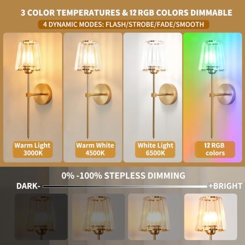 Set of 2 Rechargeable Wall Sconces - Image 3