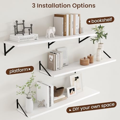 Axeman Floating Shelves for Wall White - Image 3