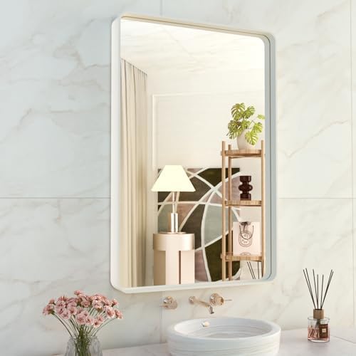 WEER White Bathroom Vanity Mirror 24x36 Inch by WEER