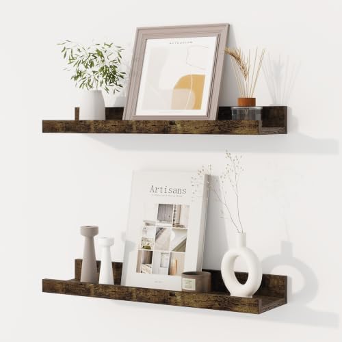 Dreamland Picture Ledge Shelf for Wall, Floating Shelves Set of 2, 18 inch Long by Dreamland