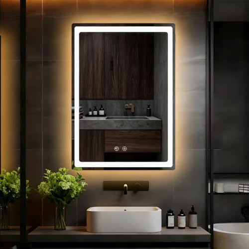 LTFUUAI 24"X32" LED Bathroom Mirror by Unknown