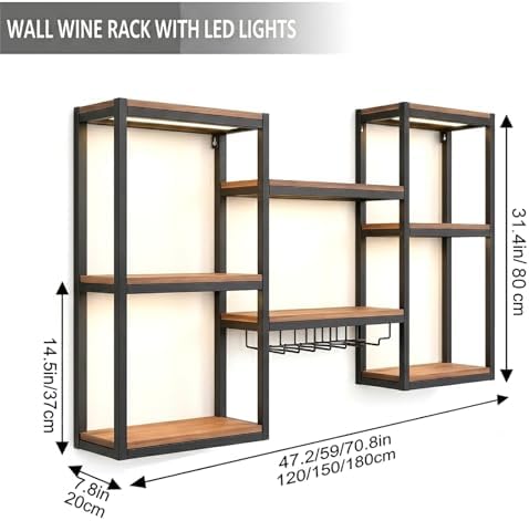 70.8in Wall Mounted Wine Rack - Image 2