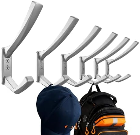 Heavy Duty Wall Hooks, 5 Inch Large Wall Mount Hooks by COLGEIFY