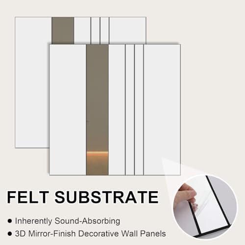 Geelin 4 Pack 3D Wall Panels Peel and Stick Fluted - Image 3
