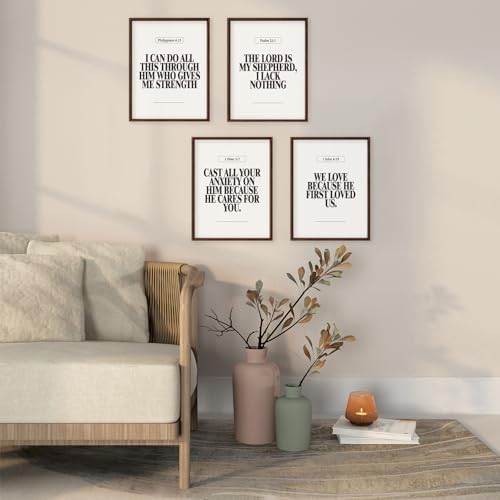 Locomiss Black and White Christian Modern Bible Verse Wall Art Decor - Image 5
