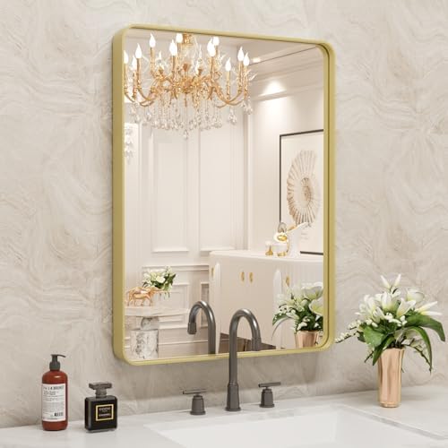 WEER Gold Bathroom Vanity Mirror 22X30 Inch by WEER