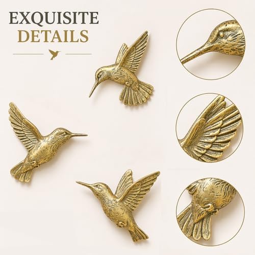 GUSFREUD 3D Hummingbird Wall Decor Set - Image 5