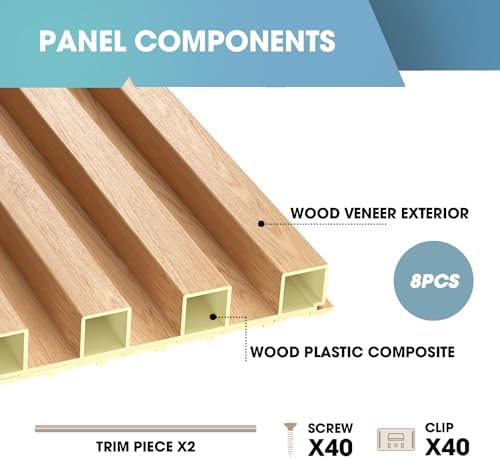 OUZUGIE WPC Acoustic Slat Wall Paneling - Image 4