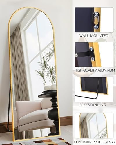 NEARBYSD 58"x18" Arched Full Length Mirror - Image 4