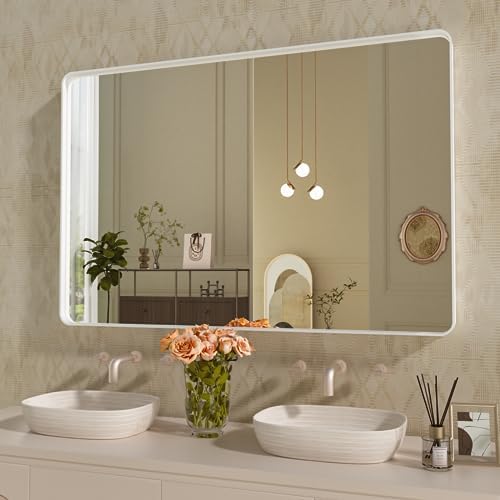 WEER White Bathroom Vanity Mirror 48x30 Inch by WEER