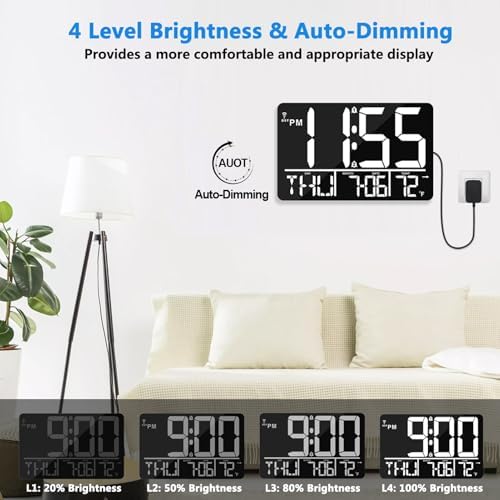 13" Bluetooth Auto Sync Wall Clock - Image 4