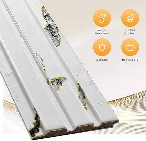 16 Pack Faux Marble Slat Wall Panels - Image 3