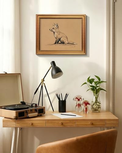 VIYYIEA Framed Vintage Fox Sketch Wall Art, 12x16 inch - Image 6