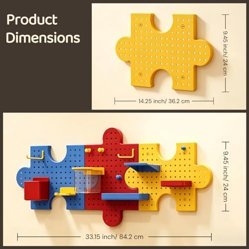 Pegboard Wall Organizer, Puzzle Modular Plastic Storage System - Image 3