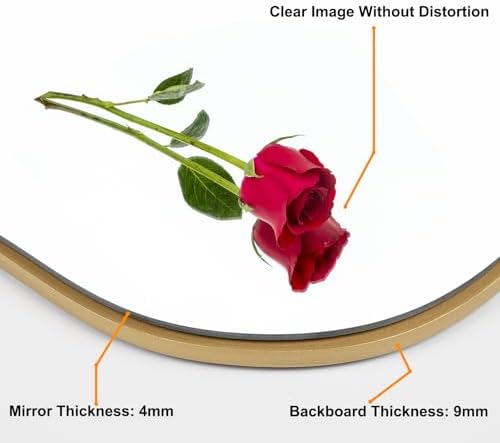 Irregular Asymmetrical Wall Mirror Full Length, 48x20 Inch Gold Mirror - Image 6