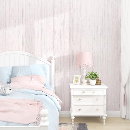 Pink Grasscloth Peel and Stick Wallpaper - Image 2