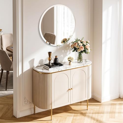 Frameless Round Wall Mirror: Modern Glass Mirror 27.6x27.6 inch - Image 6