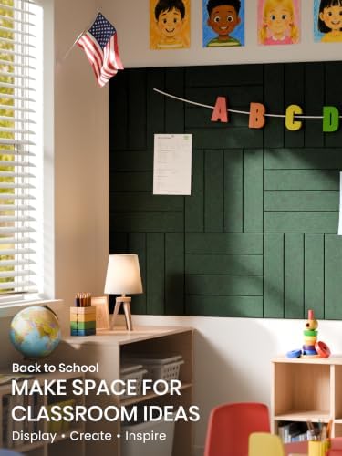 Bumusty 48" x 36" Large Cork Board Alternative, Pine Green - Image 5