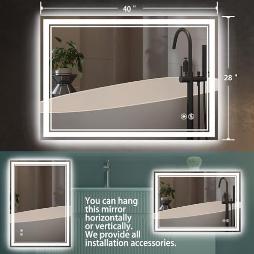COLMERD 40 x 28'' Bathroom Mirror - Image 2