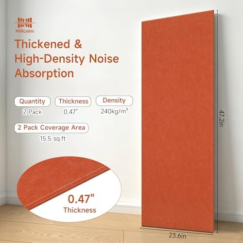 Acoustic Wall Panels, Peel and Stick, 47.2"x23.6", 2 Pack - Image 2