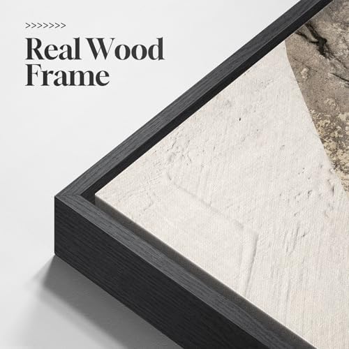 Framed Modern Minimalist Neutral Abstract Wall Art, Each 16x24 In - Image 5
