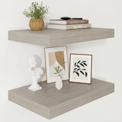 Vivelove Deep Floating Shelves for Wall 16x12” Set of 2 by VIVELOVE