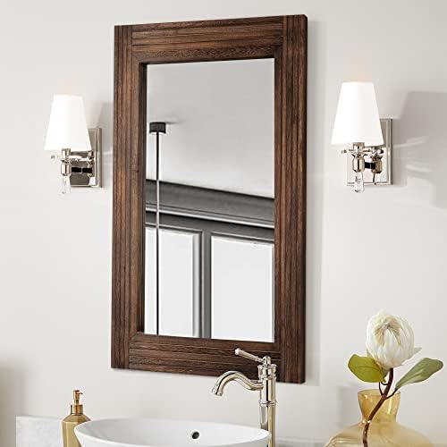 YOSHOOT Hand-Made Wooden Spliced Wall Mirror - Image 4