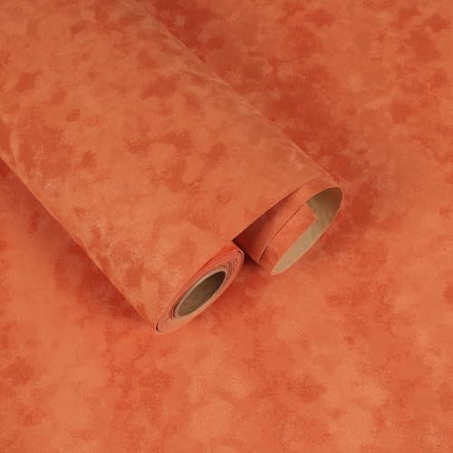 15.7"x472" Orange Self Adhesive Felt Fabric Sheets Soft Velvet Flocking Liner by FANCYEASY