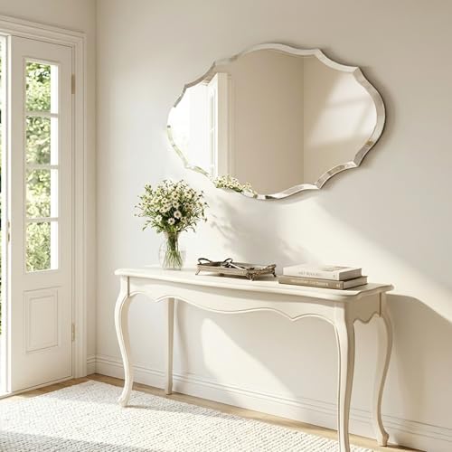 24" x 36" Large Scalloped Frameless Mirror - Image 4