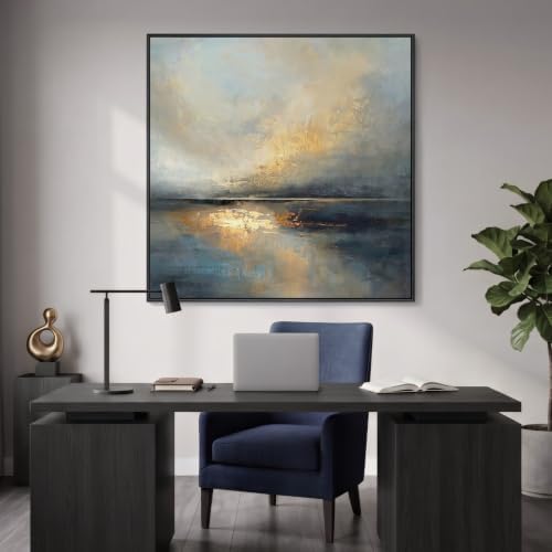 Extra Large Framed Abstract Landscape Wall Art - Image 2
