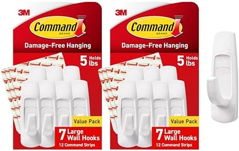 Command Large Utility Hooks, Organize Damage-Free by Command