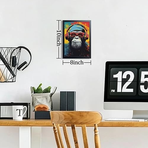 Framed Cool Monkey Wall Art, - Image 3