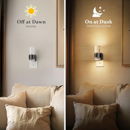 JandCase Night Light, Arcylic Bubble Plug in Nightlight, 3000K Warm - Image 3