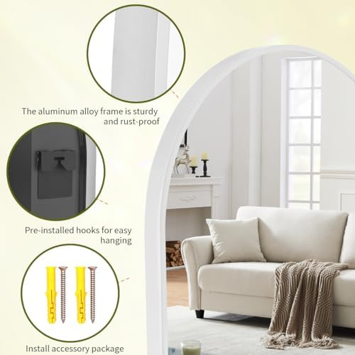 BEAUTYPEAK 26"x38" Arch Bathroom Wall Mirror - Image 4