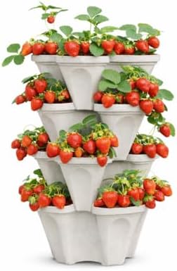 Vertical Garden Planter 4 Tier Stackable System 16 Plants, Space Saving Herb by SmartSpring