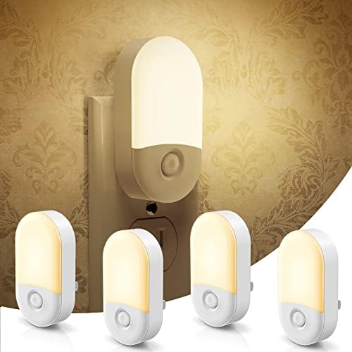 L LOHAS LED Night Lights Plug into Wall, 4 Pack LED Night Light Light by LLOHASLED