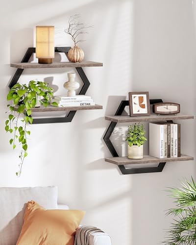 CHOEZON Hexagon Floating Shelves by Choezon