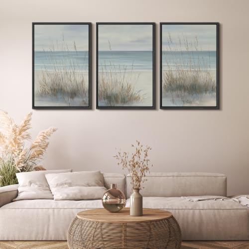 MUDECOR Framed Canvas Print Wall Art Set Coastal Dune Grass - Image 5