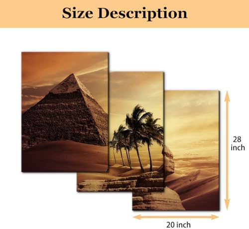 Pacimo Ancient Egypt Secrets Painting on Canvas Pyramid Sphinx Modern Wall Art - Image 5